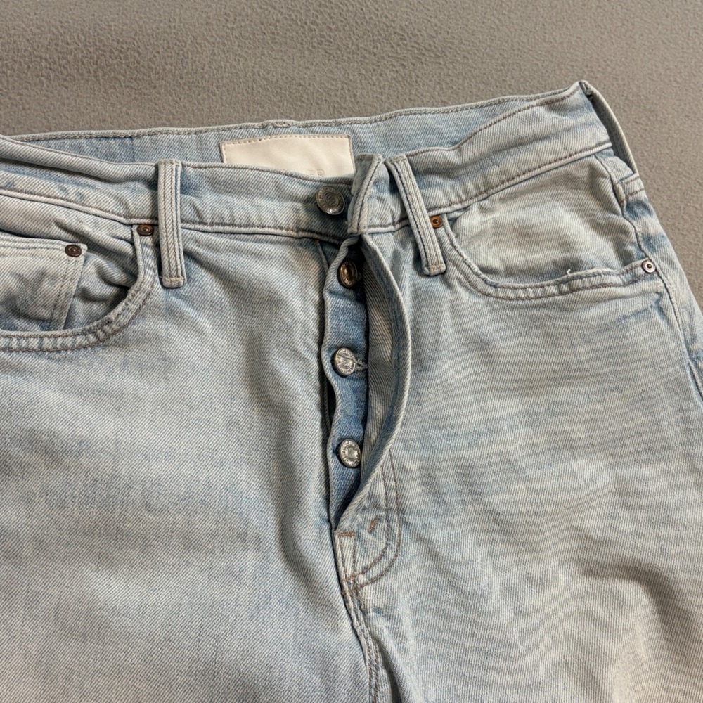 MOTHER The Huffy Flood Chew Wash Really Hella Hot Jeans Women's 26 Distressed - Picture 4 of 14